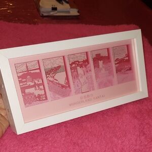 WONDERLAND Pink and White Art Frame